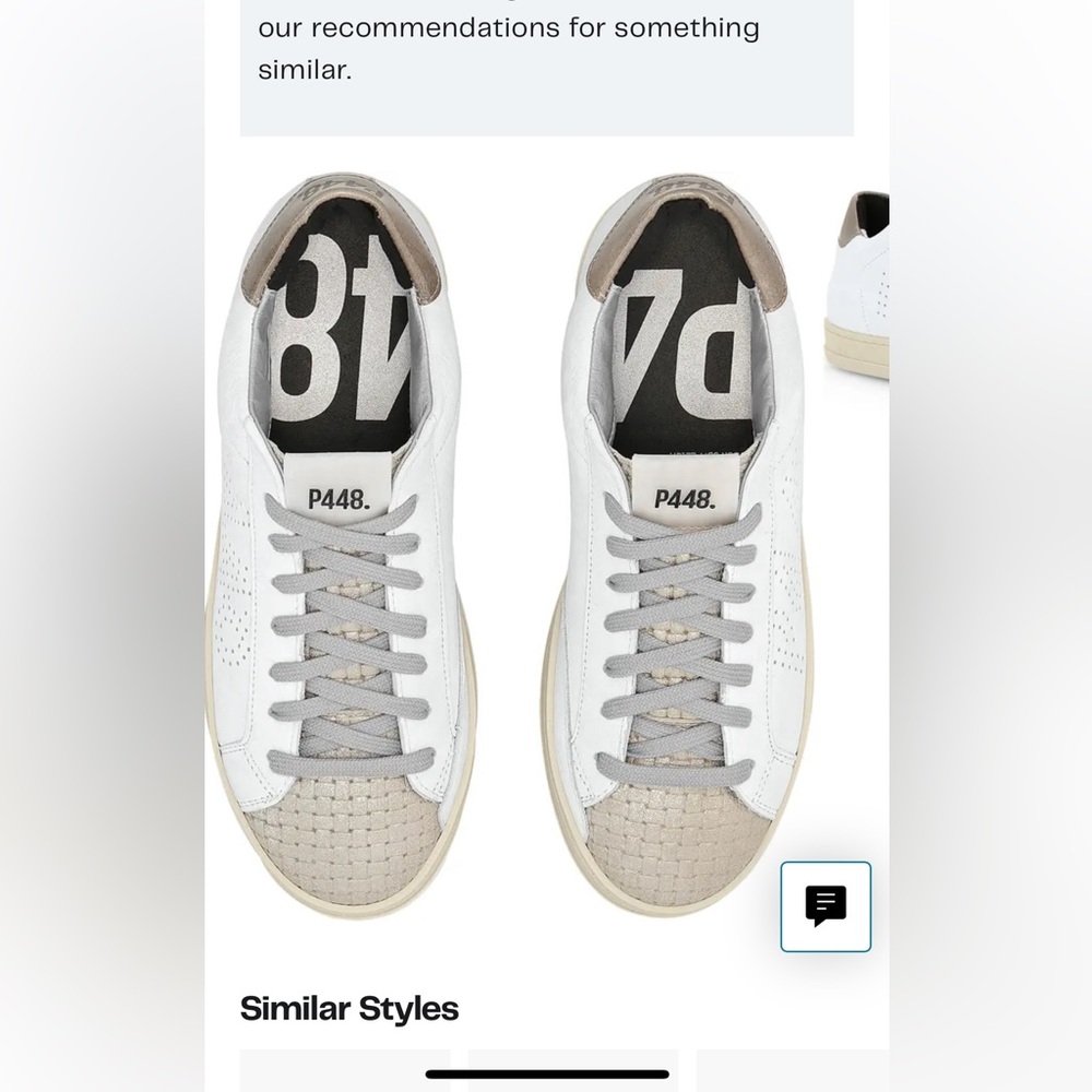 P448 Never worn, super cute on trend Sneaker.